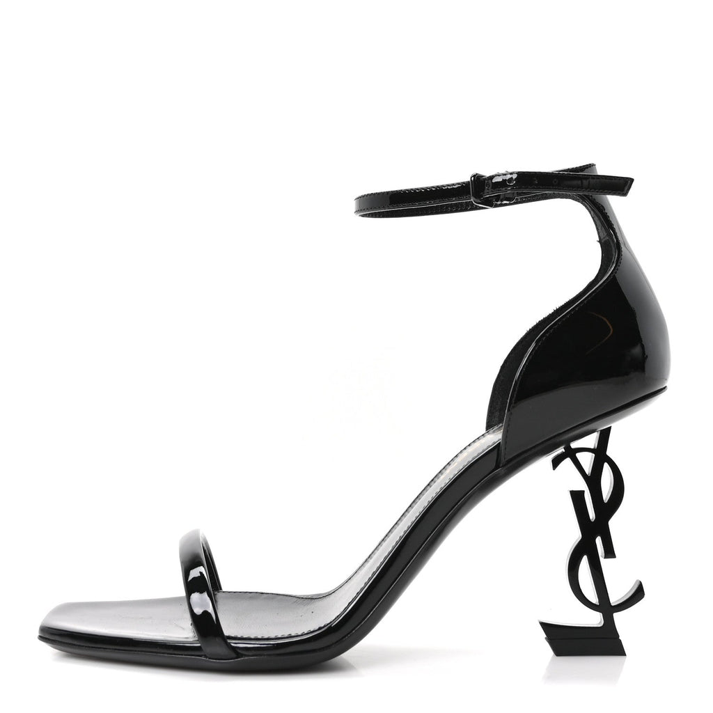 Patent Calfskin Opyum 85 Sandals 36 Black