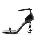 Patent Calfskin Opyum 85 Sandals 36 Black