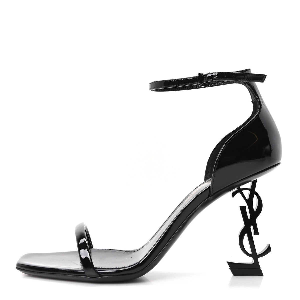 Patent Calfskin Opyum 85 Sandals 36 Black