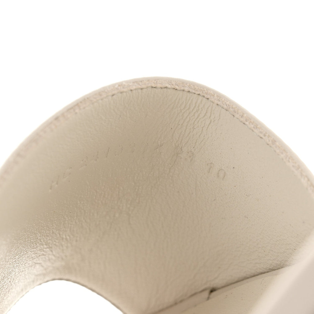 Calfskin Illusion 35 Wedge Sandals 40 Blanc De Paris