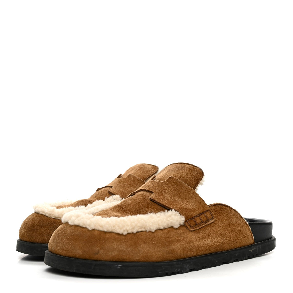 Suede Goatskin Shearling Go Mules 40 Brun Frume Ecru