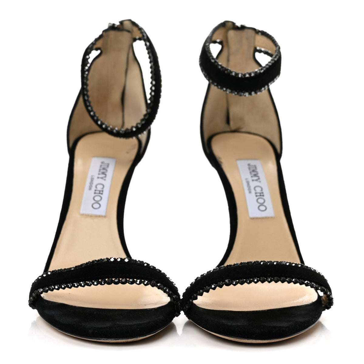 Crystal Suede Pumps 39.5 Black