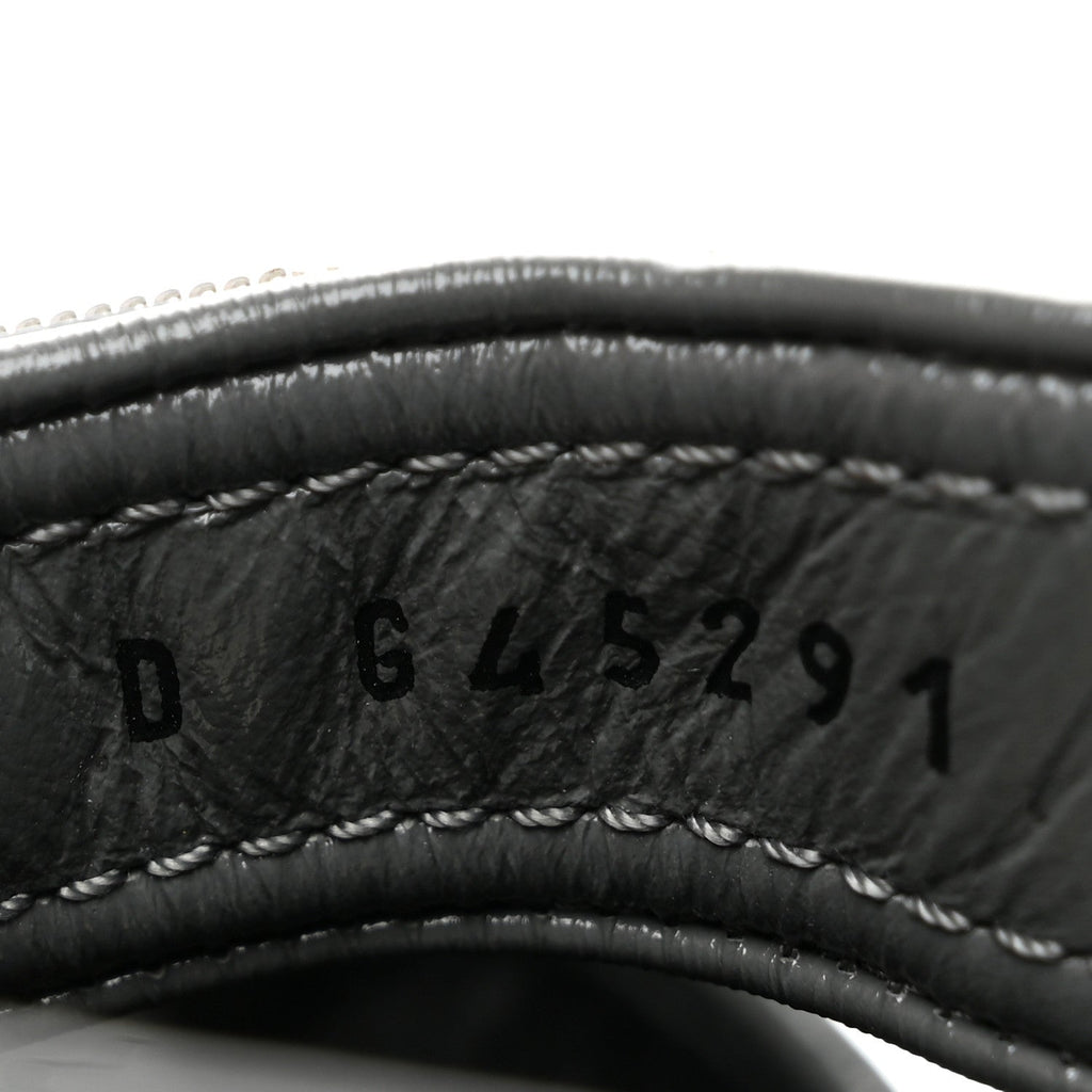 Laminated Lambskin Shearling Crystal CC Velcro Dad Platform Sandals 36 Dark Grey Black