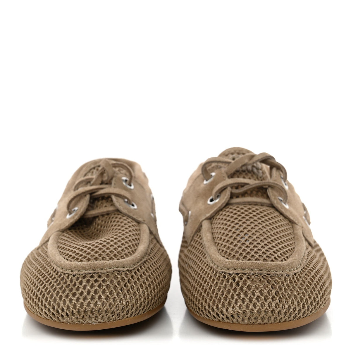 Mesh Suede Deck Loafers 38 Desert Beige