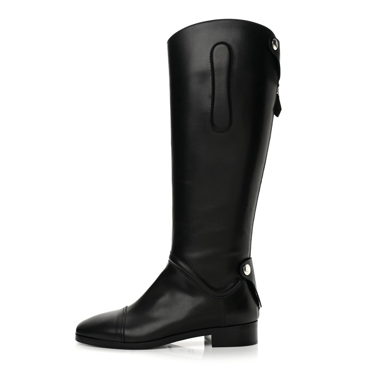 Calfskin Hippique Riding Boots 35 Black