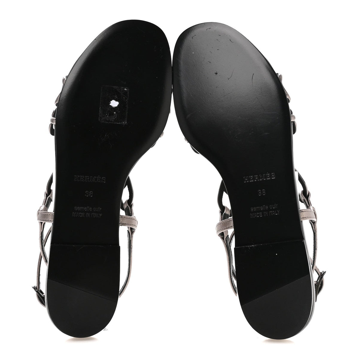 Metallic Nappa Naos Sandals 38 Champange