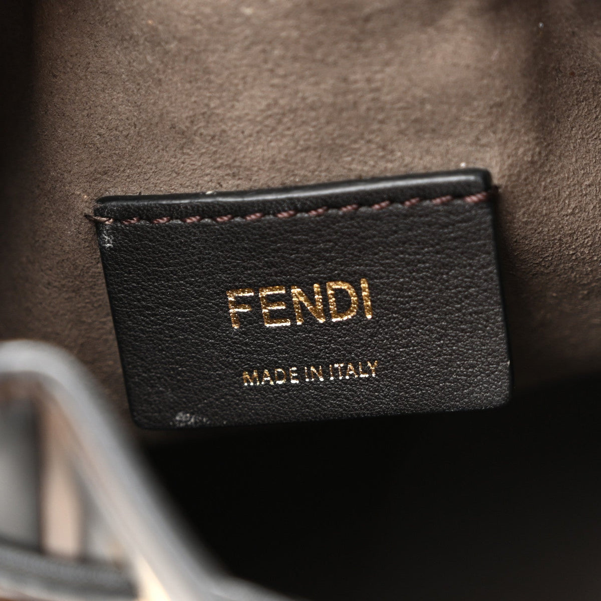 Vitello Liberty F is Fendi Bi-Color FF 1974 Embossed Mini Mon Tresor Bucket Bag Maya Black