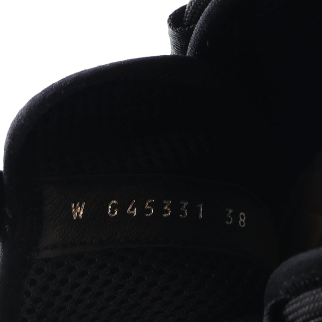 Suede Calfskin Nylon Grosgrain CC Sneakers 38 Black