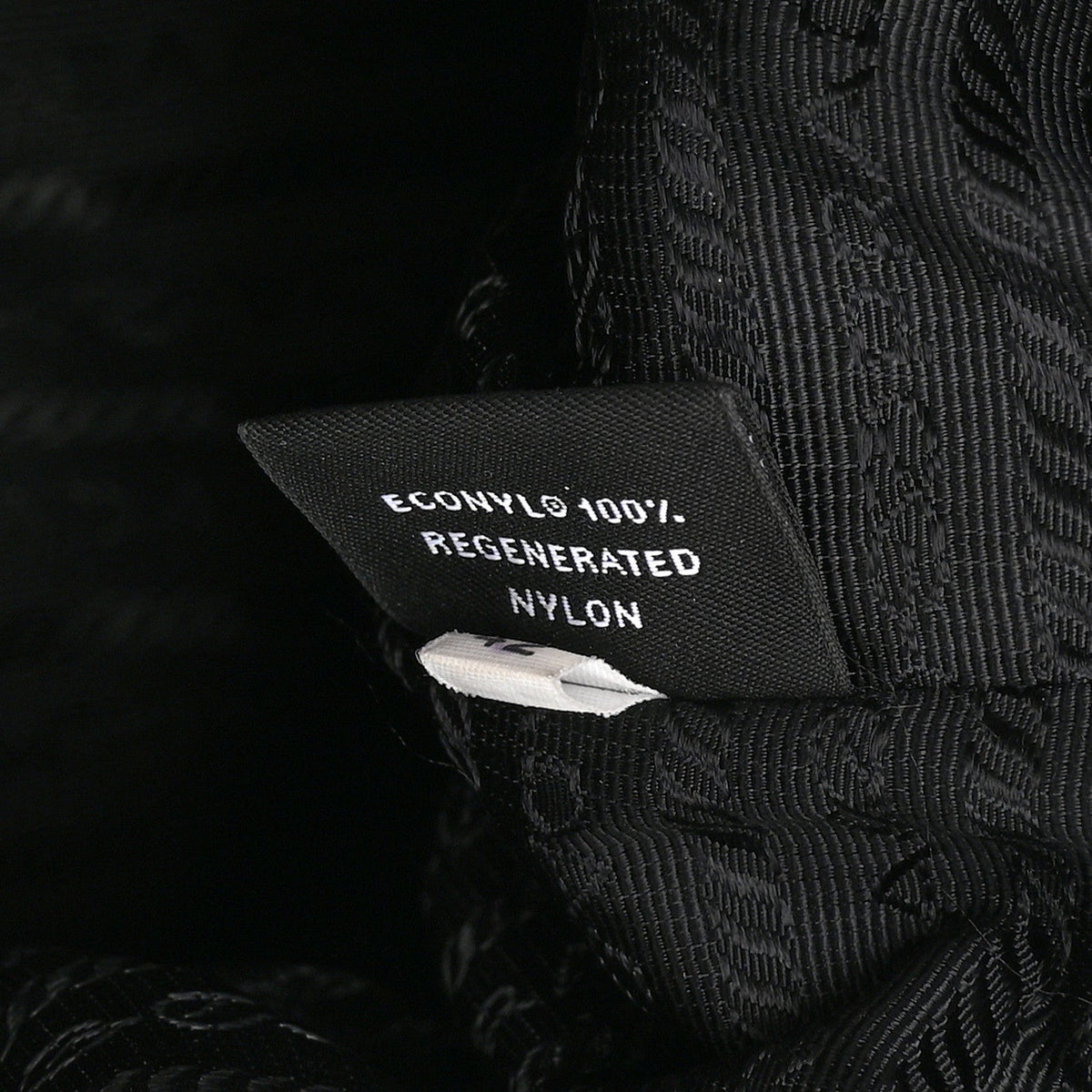 Re-Nylon Saffiano Stitched Duet Bucket Bag Black