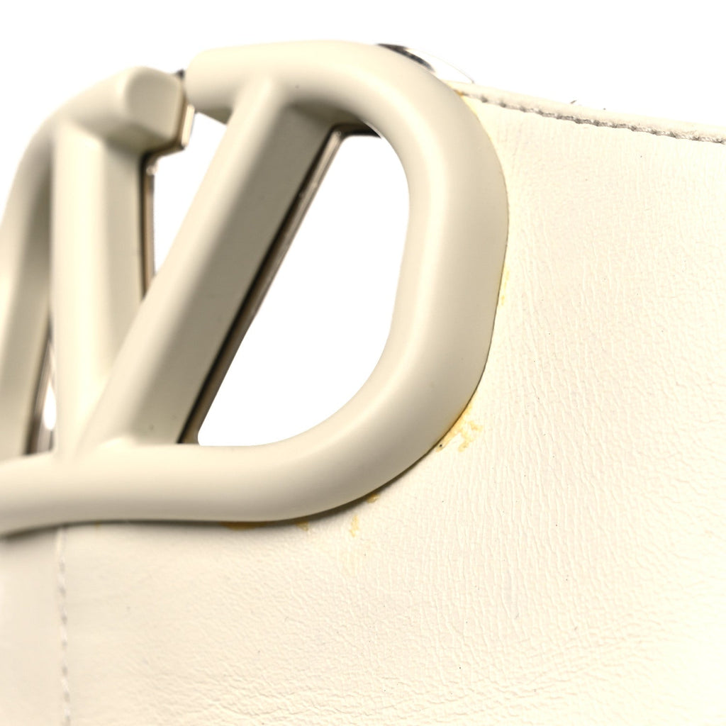 Calfskin Vlogo Knee High 105mm Boots 37 Ivory