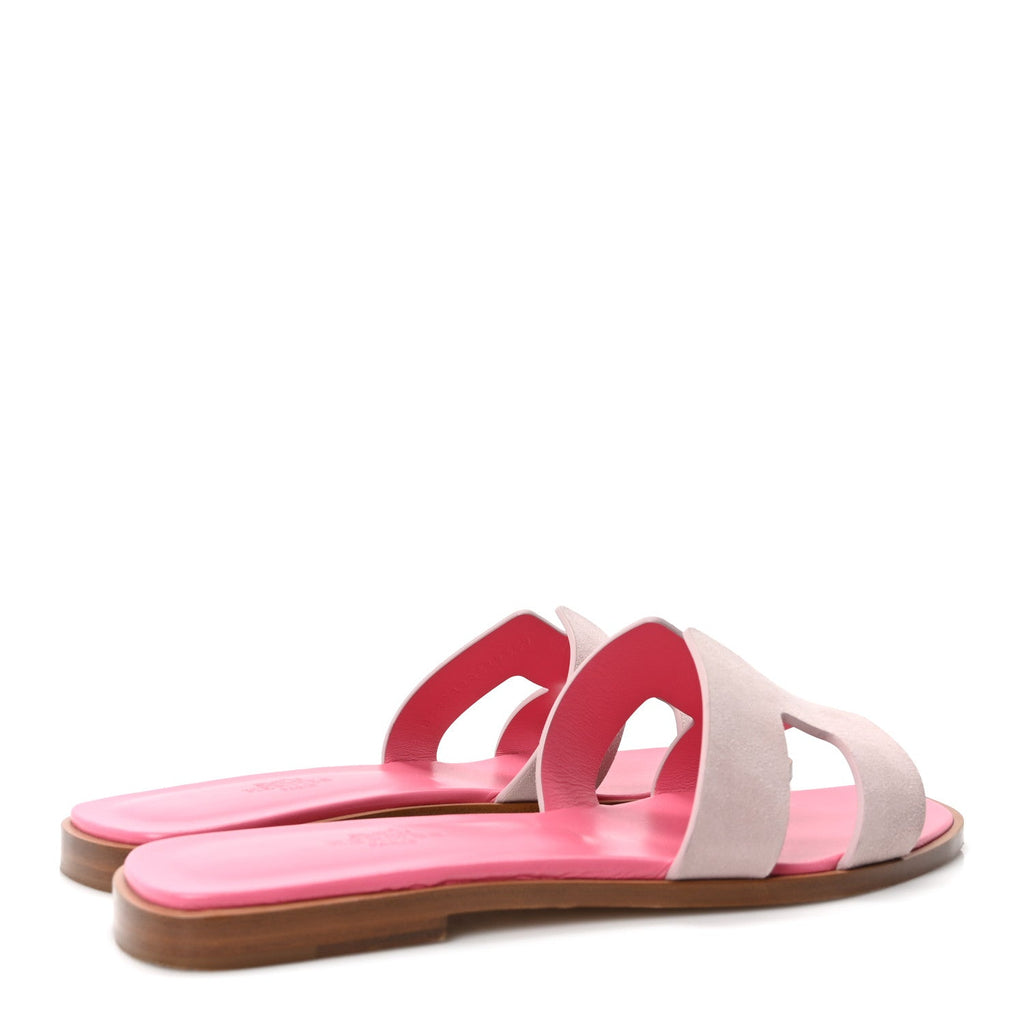 Suede Goatskin Oran Sandals 38 Rose Porcelaine