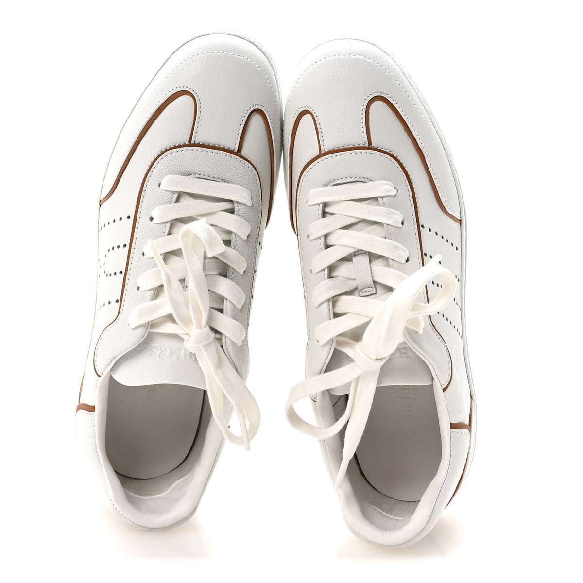 Sport Goatskin Calfskin Match Sneakers 37 White