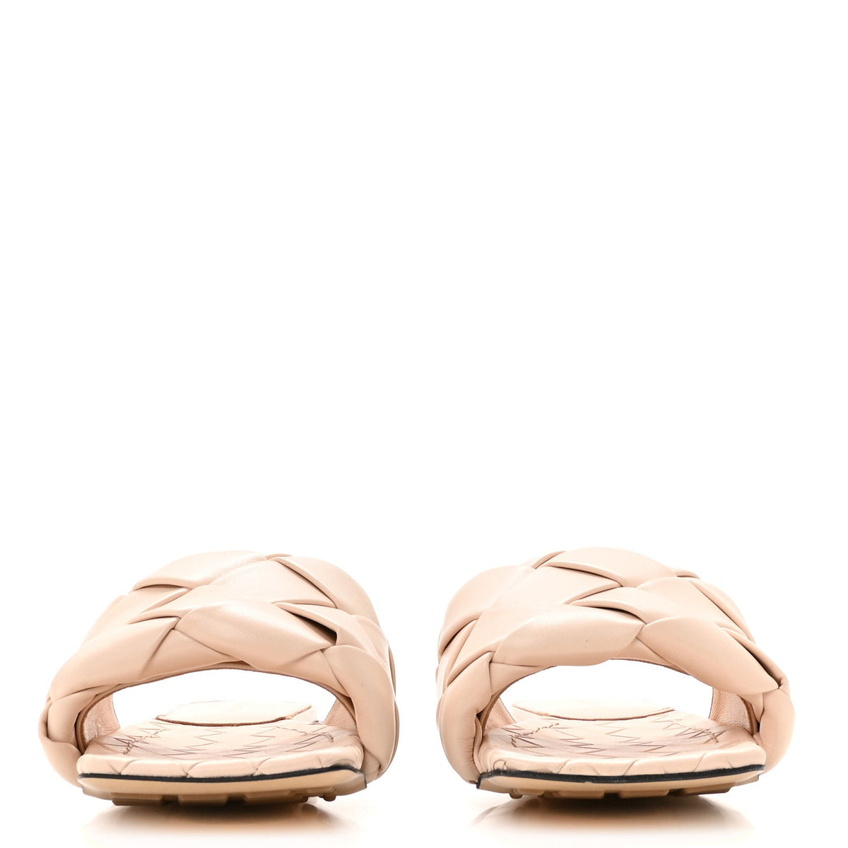 Nappa Maxi Intrecciato Lido Flat Sandals 38.5 Bandage