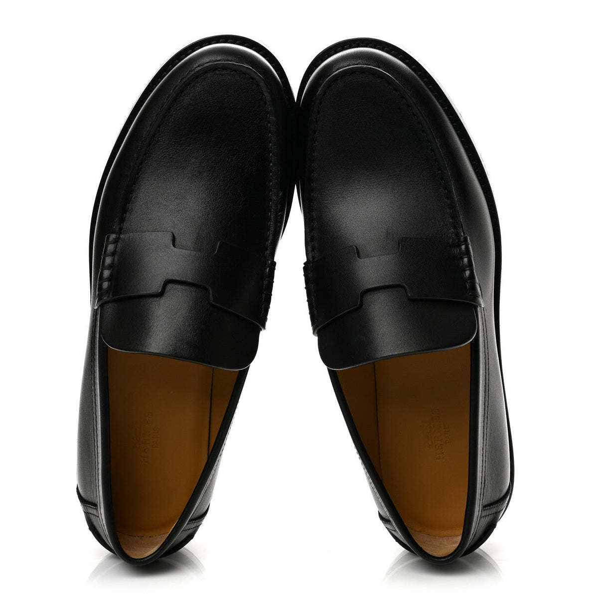 Calfskin Charrette Loafers 40 Black