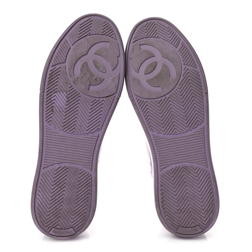 Cotton Sneakers 39 Purple White