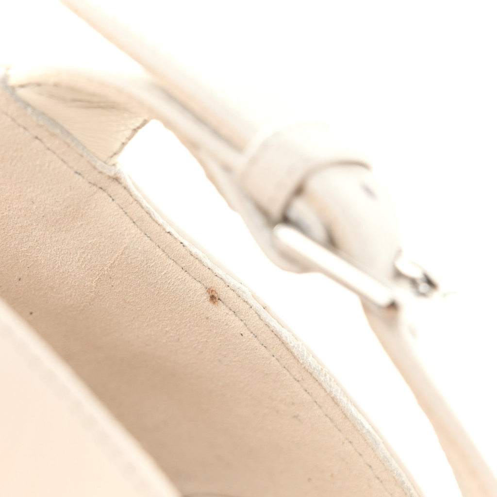 Calfskin Illusion 35 Wedge Sandals 40 Blanc De Paris