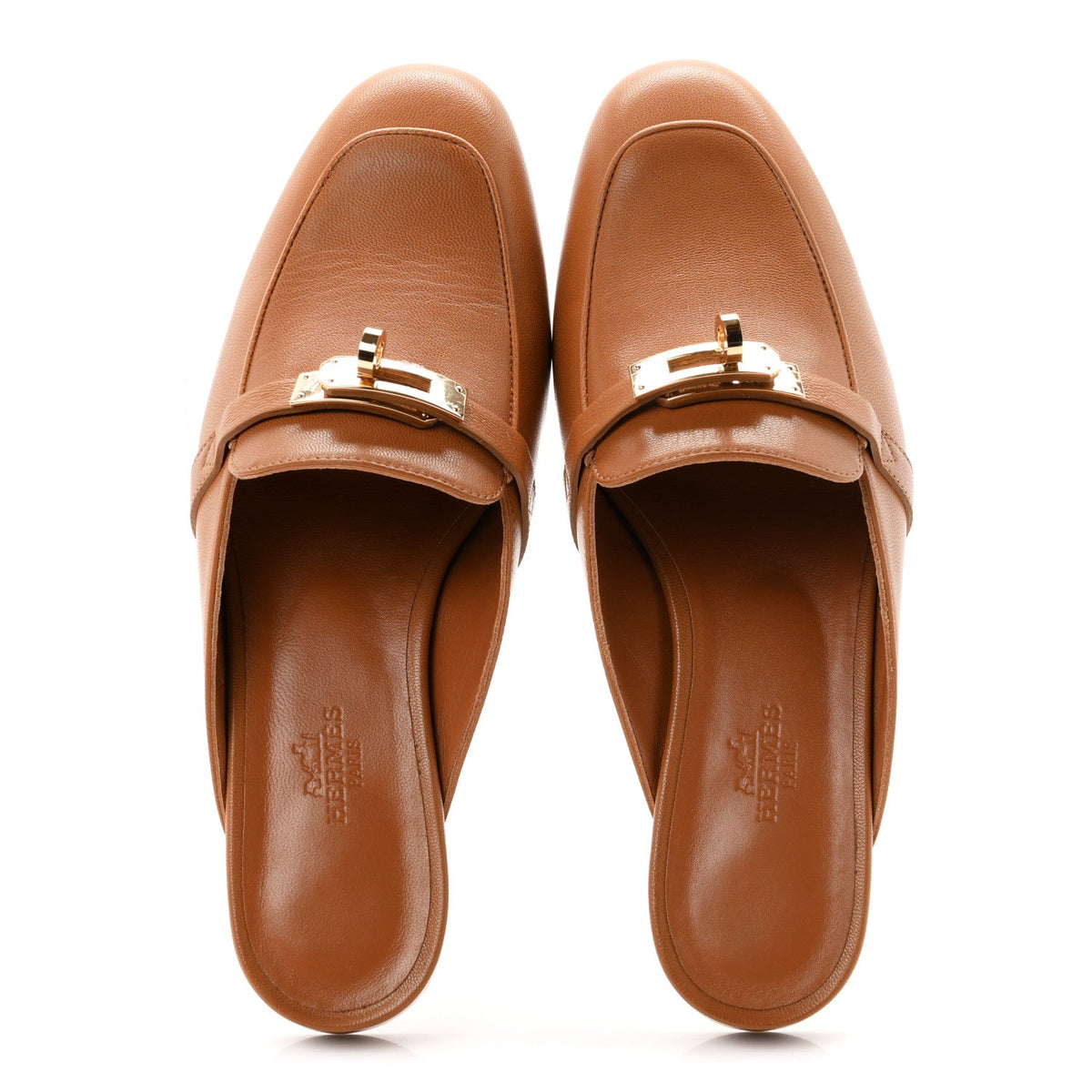 Calfskin Oz Mules 36 Naturel