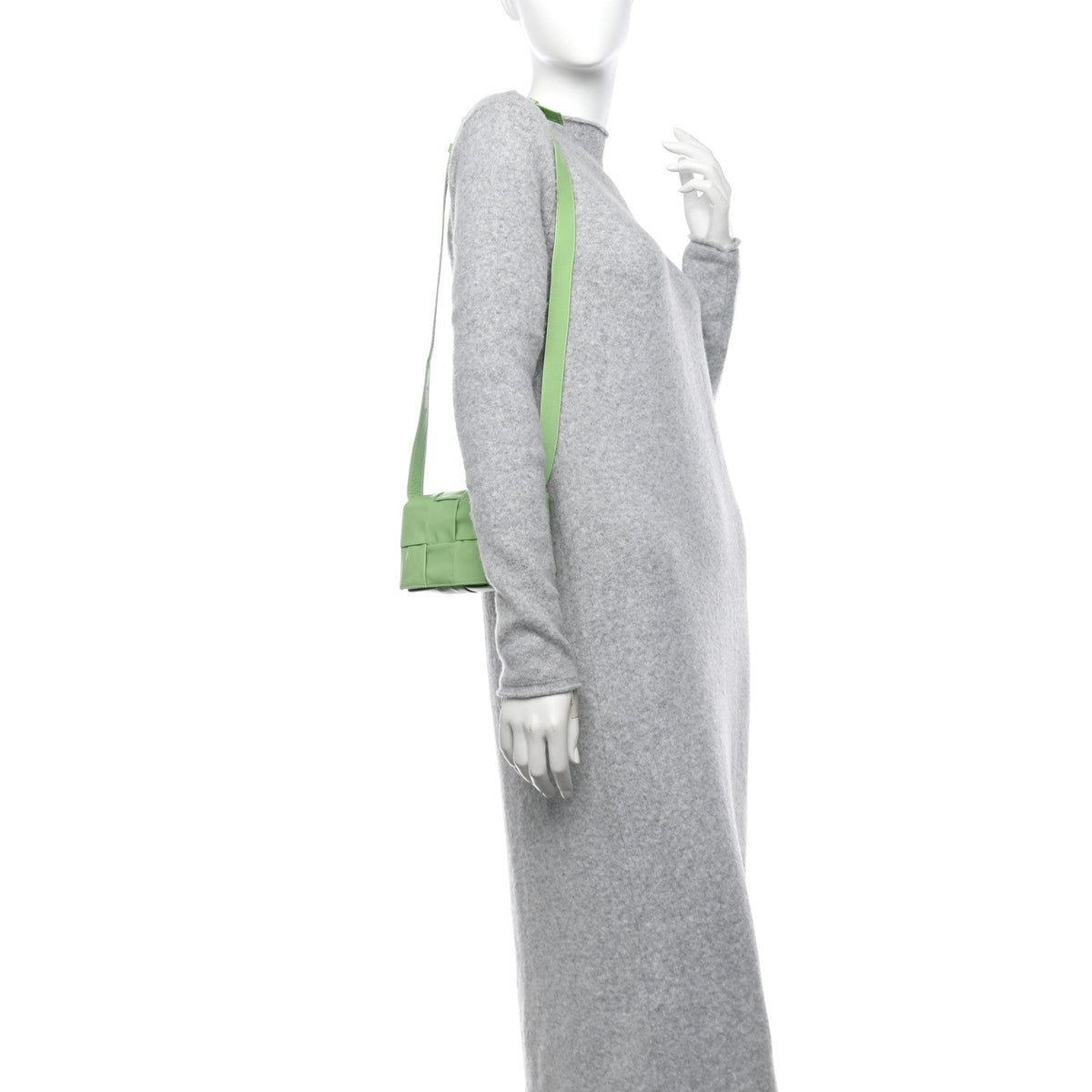 Paper Calfskin Intrecciato Cassette Belt Bag Pistachio