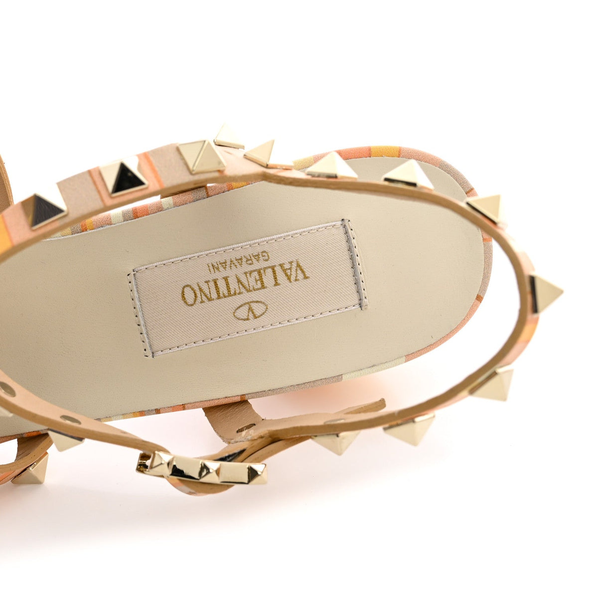 Nappa Native Couture 1975 Rockstud 60mm City Sandals 38 Mandarin Sorbet