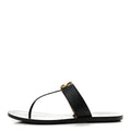 Calfskin GG Marmont Thong Sandals 40 Black