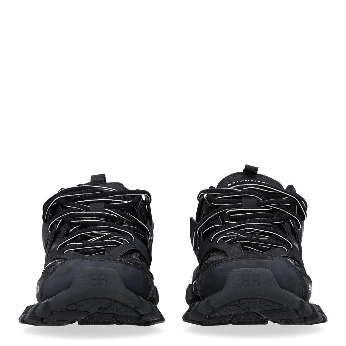 Rubber Mesh Fabric Womens Track Sneakers 38 Black