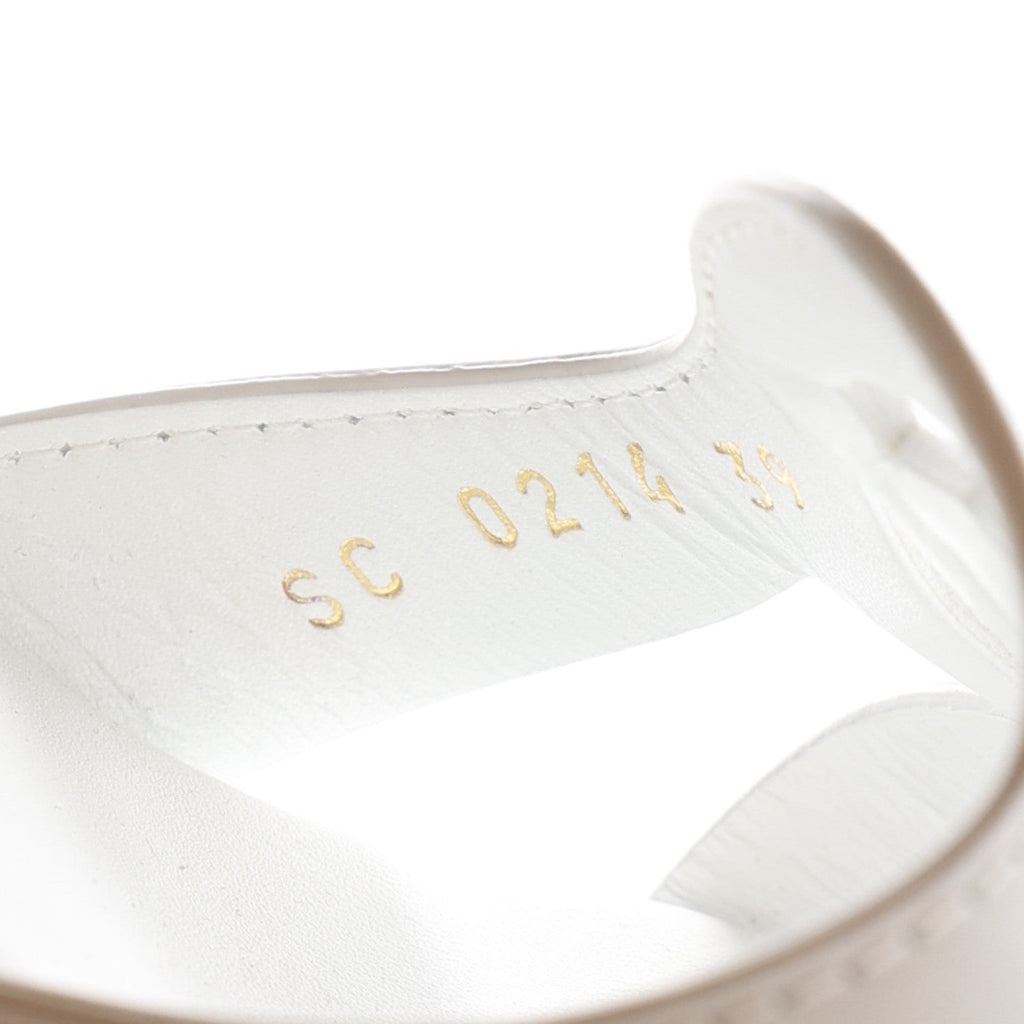 Calfskin LV Isola Espadrille Wedge Sandals 39 White