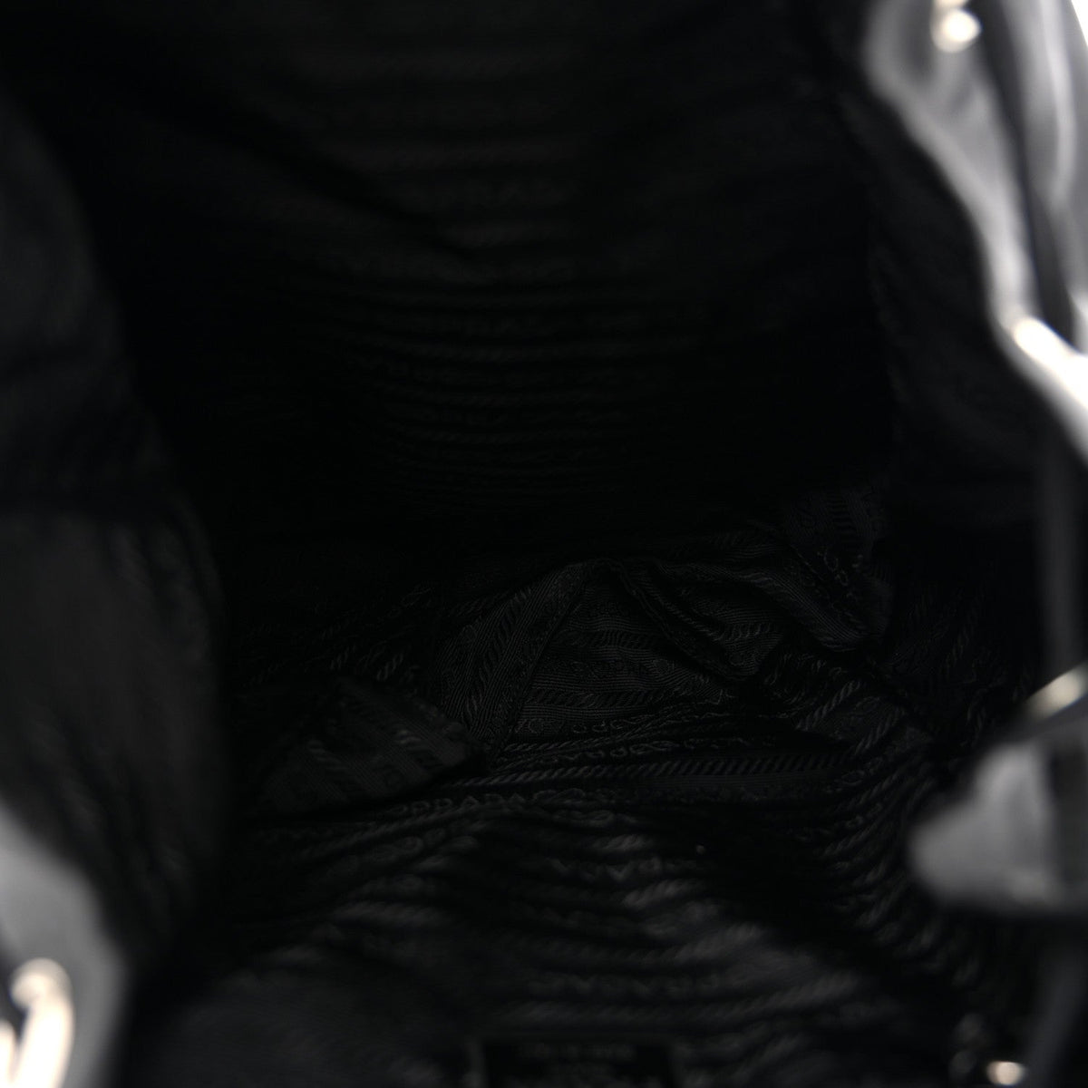 Tessuto Nylon Vela Cinch Backpack Black