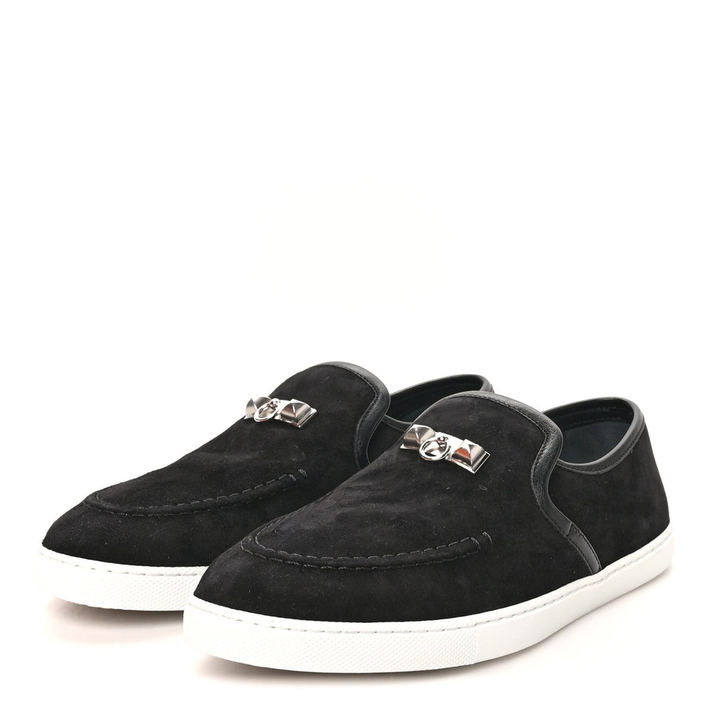 Suede Goatskin Nappa Jour Loafers 38 Black