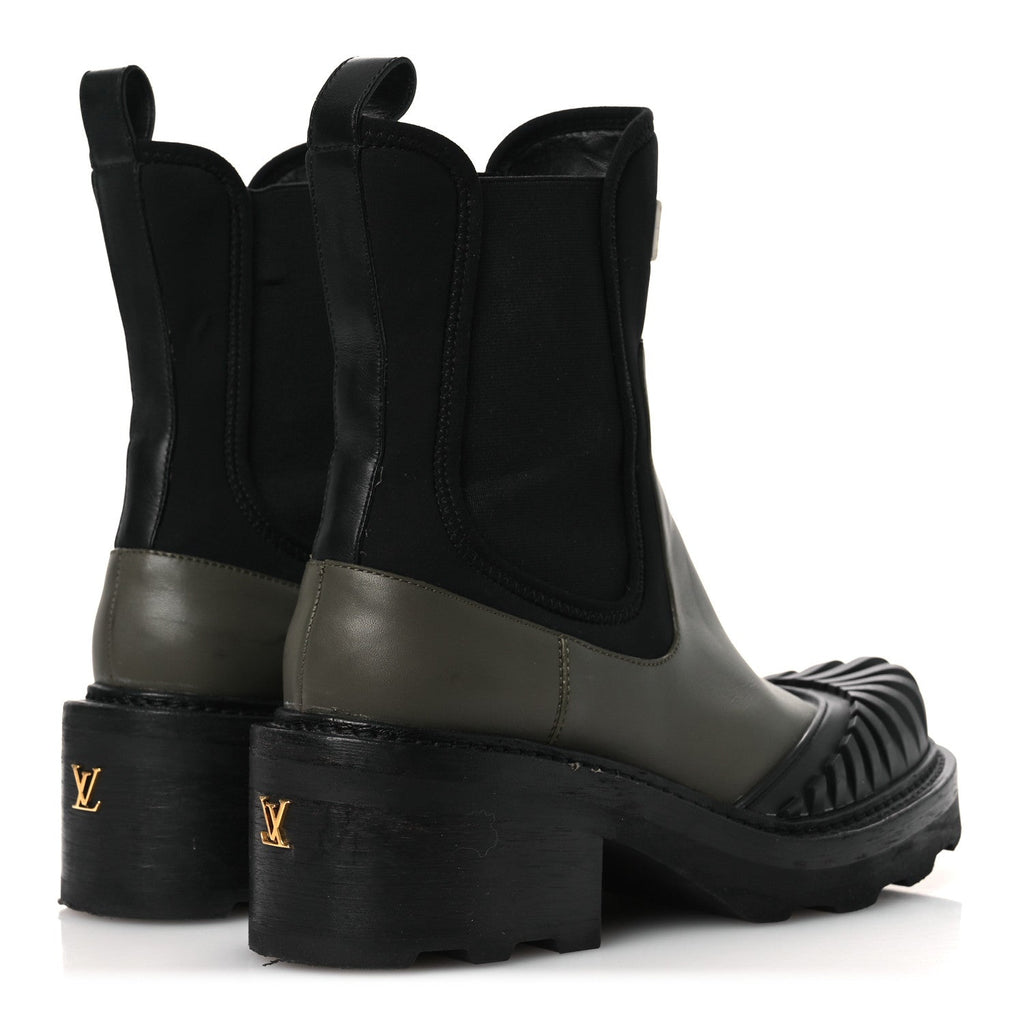 Calfskin Beaubourg Ankle Boots 39 Black Green