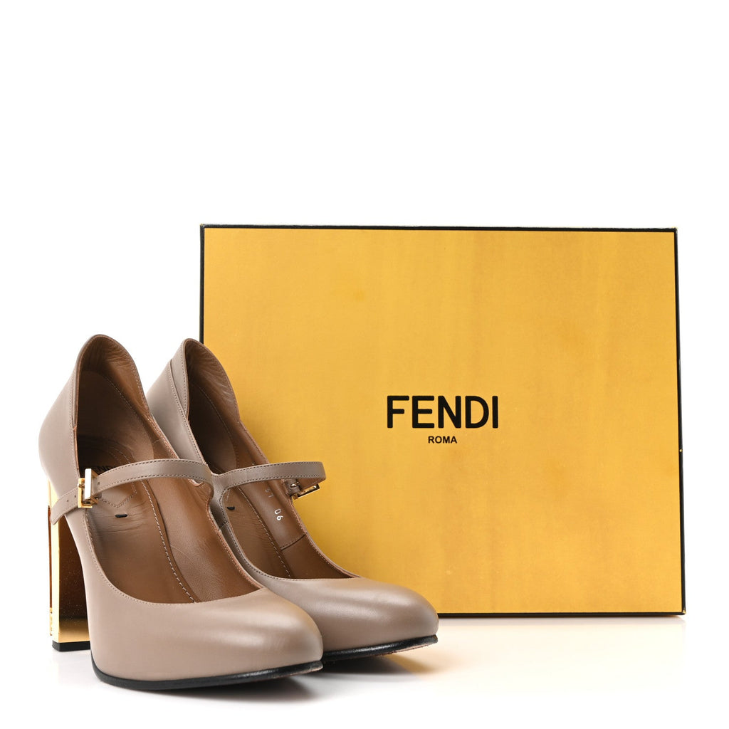 Vitello Delfina High Heel Pumps 37 Tortora