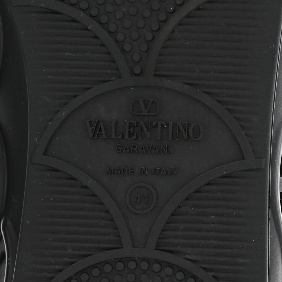 Scalloped Rubber VLogo Ondette Ballerina Flats 41 Black