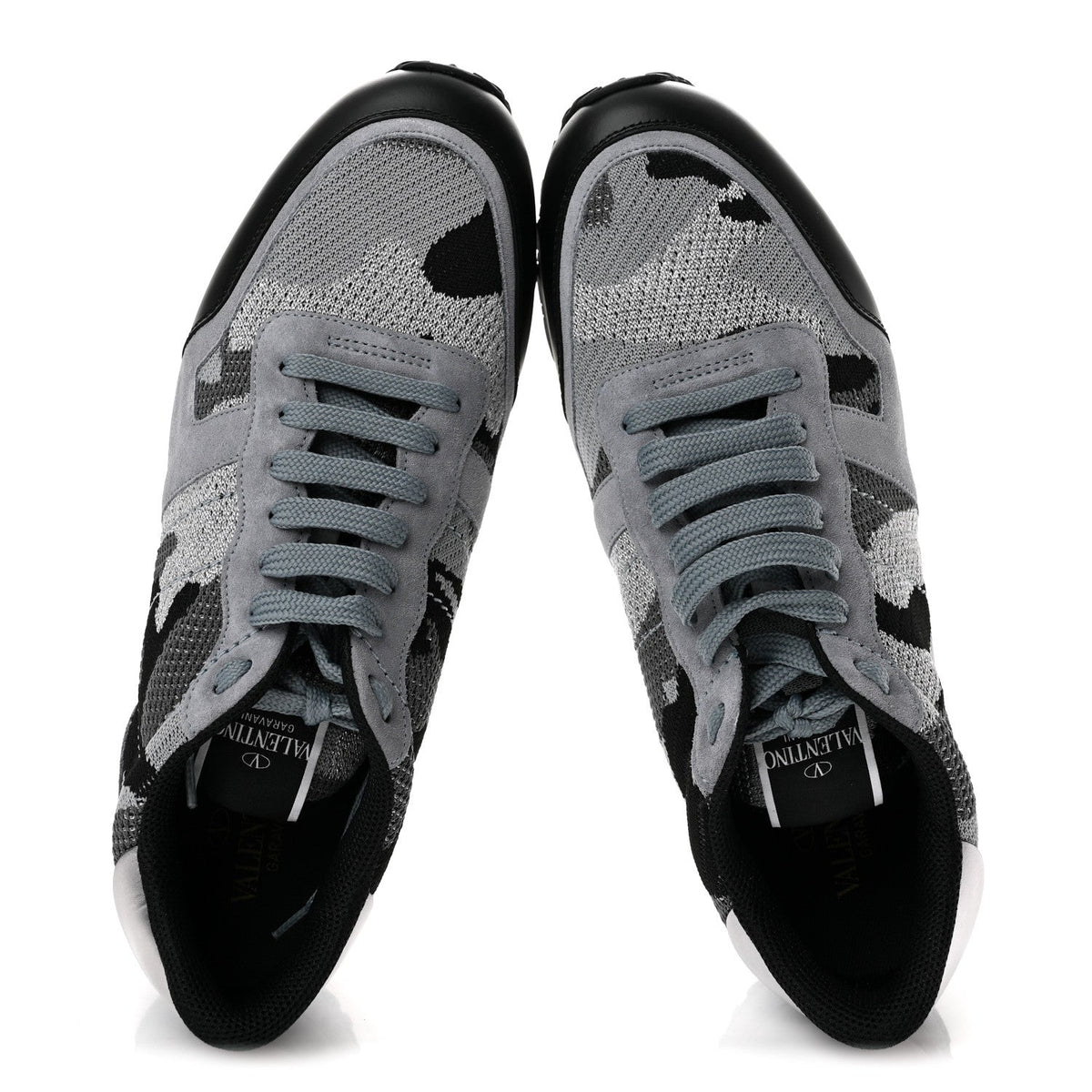 Mesh Suede Camouflage Mens Rockrunner Sneakers 44 Grey
