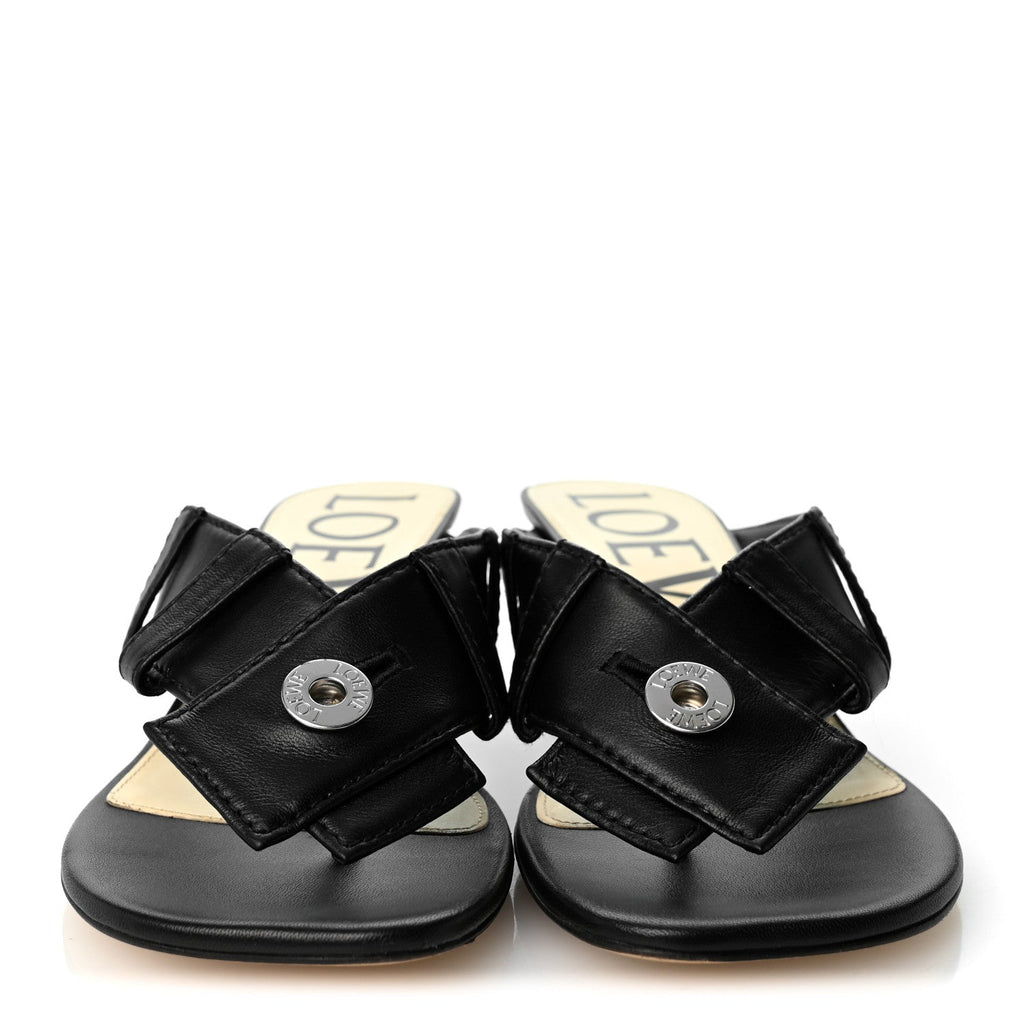 Lambskin Toy Panta 45mm Sandals 37 Black