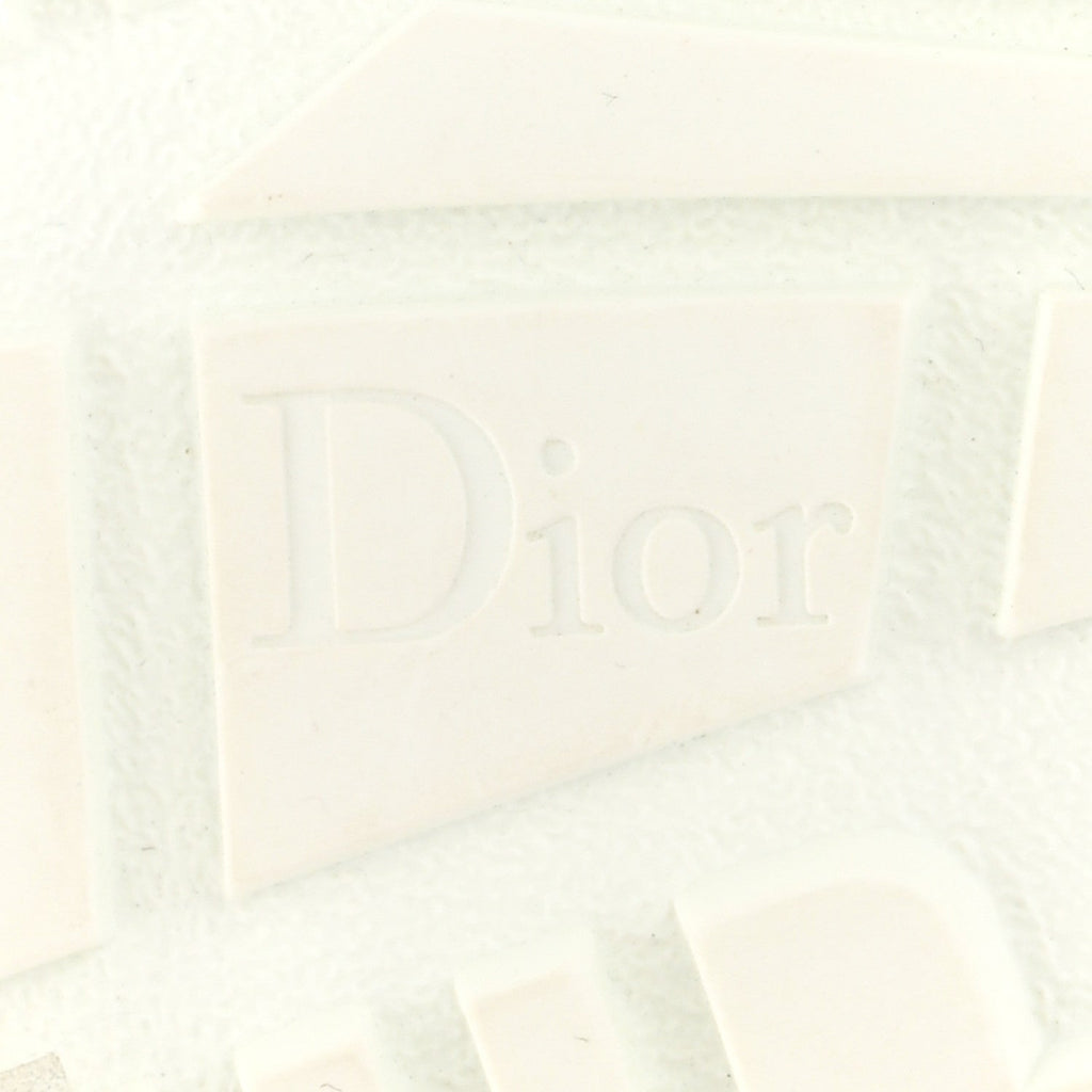 Calfskin Bi-Color Dior-ID Platform Sneakers 37.5 White Nude