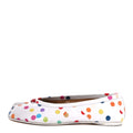 Coated Canvas Confetti Printed Tabi New Ballerina Flats 39 White Multicolor