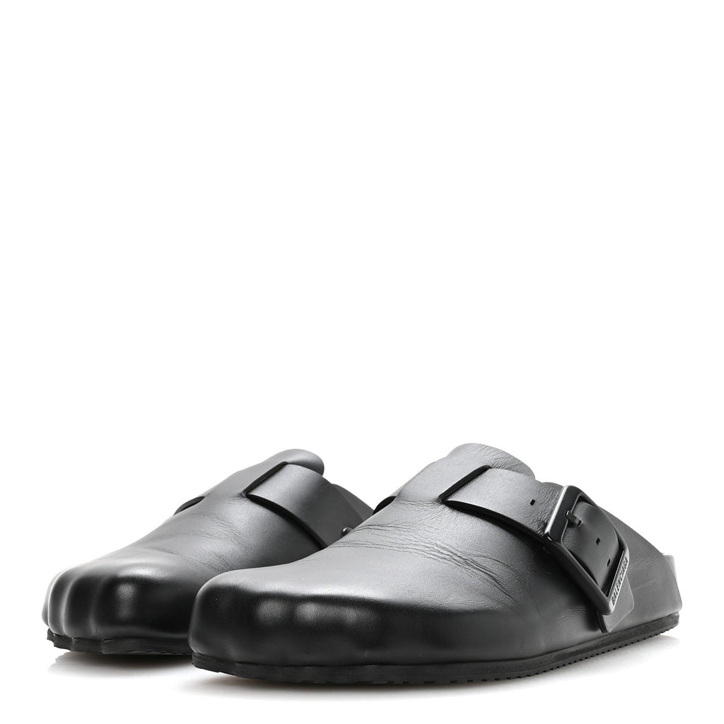 Matte Calfskin Sunday Mules 38 Black