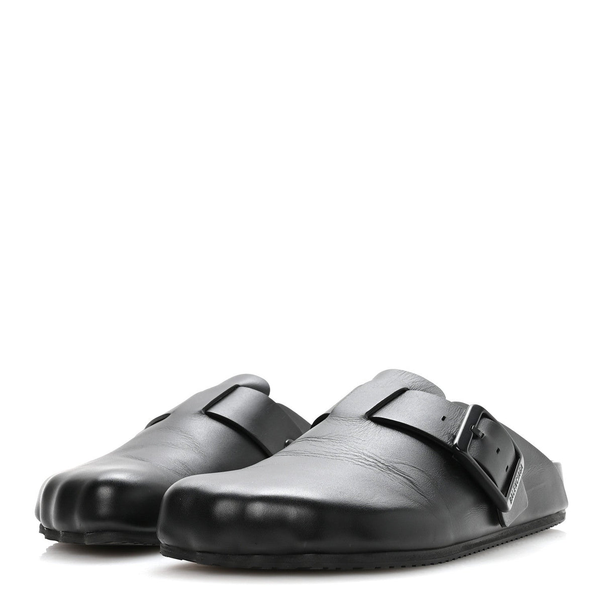 Matte Calfskin Sunday Mules 38 Black