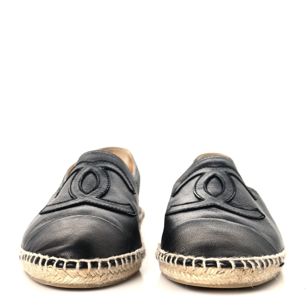 Lambskin CC Espadrilles  38 Black