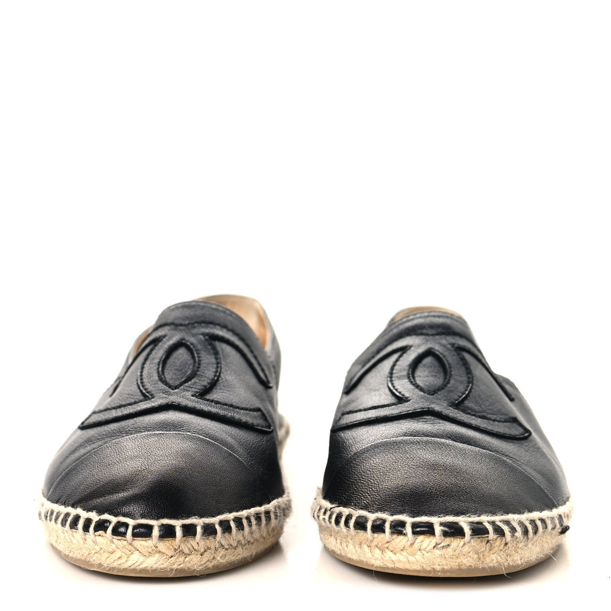 Lambskin CC Espadrilles  38 Black
