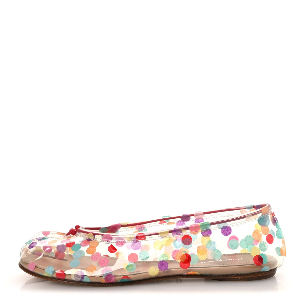 PVC Confetti Printed Tabi Ballerina Flats 39 Multicolor
