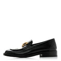 Shiny Calfskin CC Loafers Black White 37 Black White