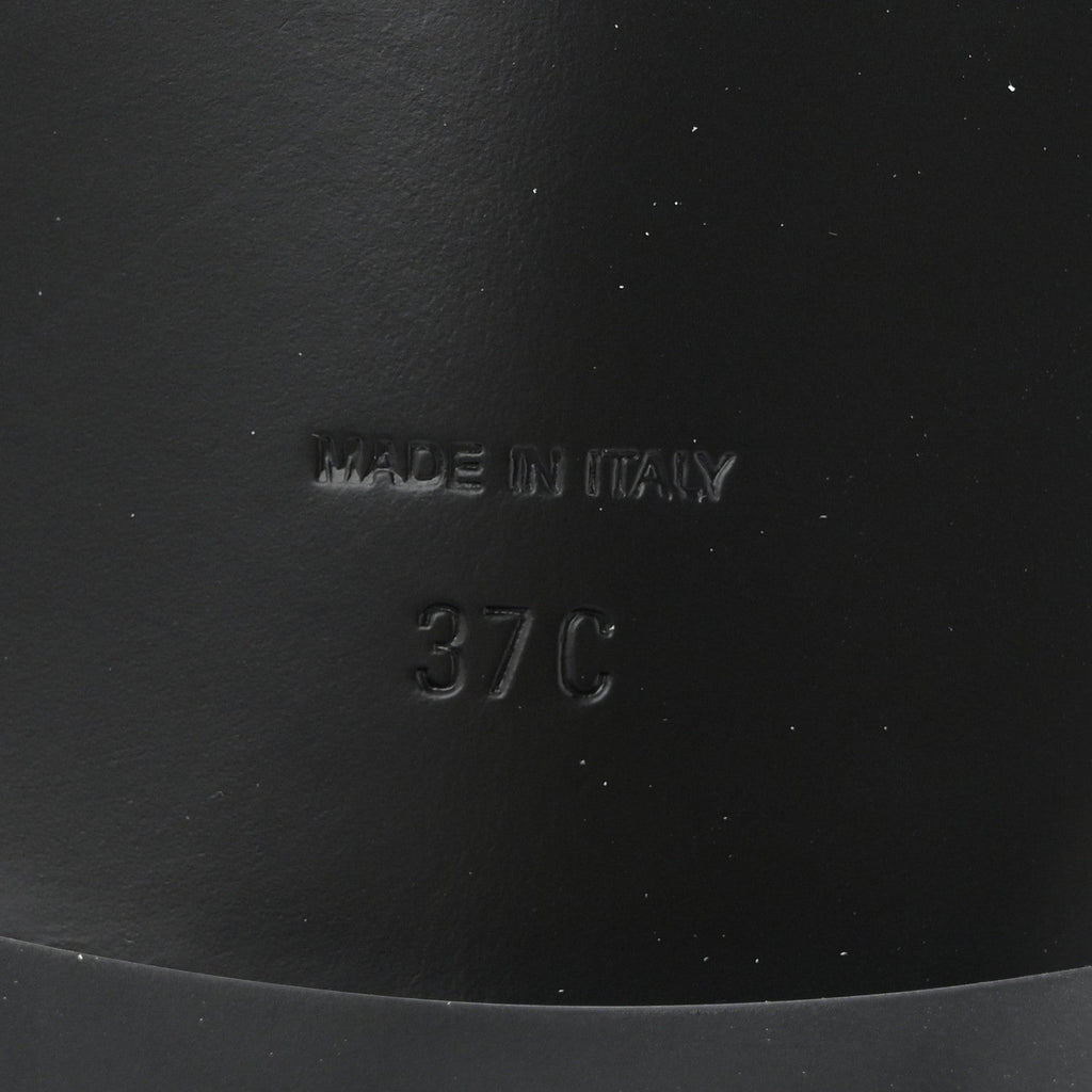Glazed Calfskin CC Slingback Flats 37 Black