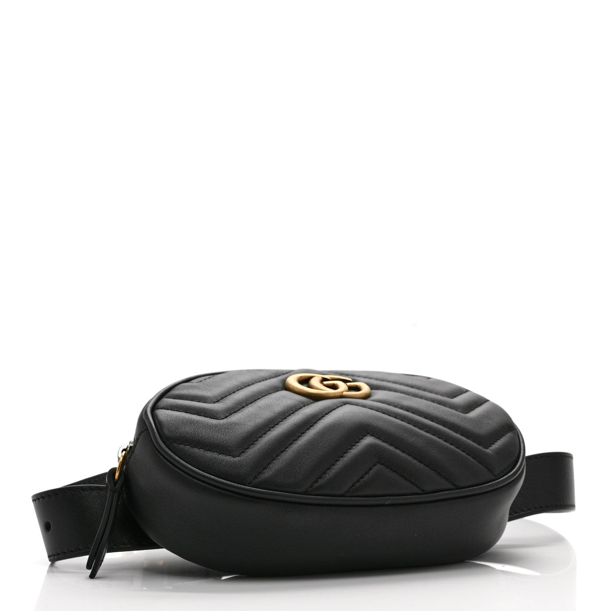 Calfskin Matelasse GG Marmont Belt Bag 75 30 Black