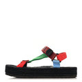Raffia Paula's Ibiza Strappy Espadrille Sandals 40 Black Multicolor