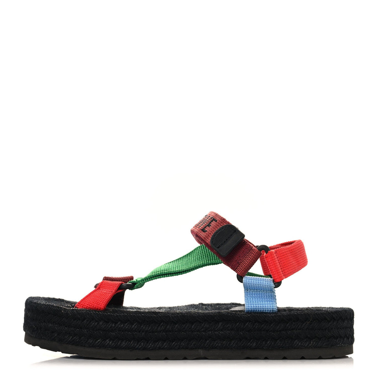 Raffia Paula's Ibiza Strappy Espadrille Sandals 40 Black Multicolor