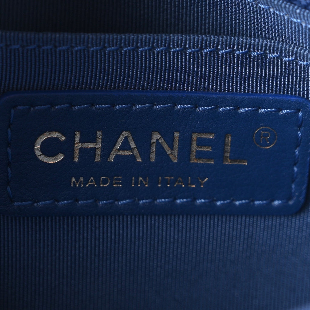 Lambskin Quilted Small Urban Spirit Backpack Blue