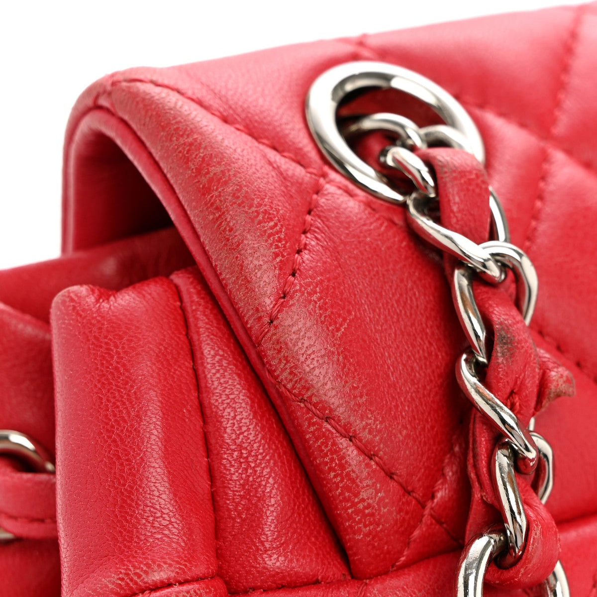 Lambskin Quilted Small Urban Spirit Backpack Red