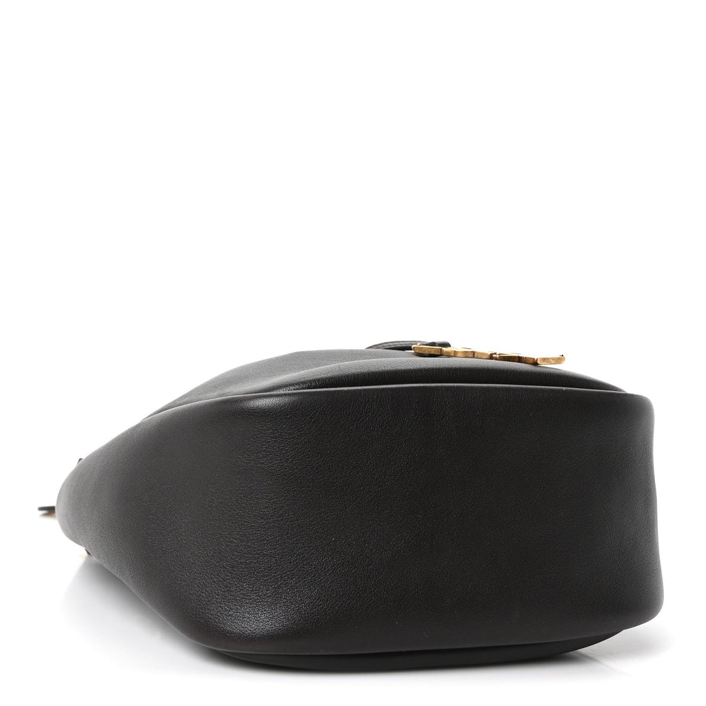 Calfskin Cassandre Supple Bucket Bag  Fondente Dark Cigar