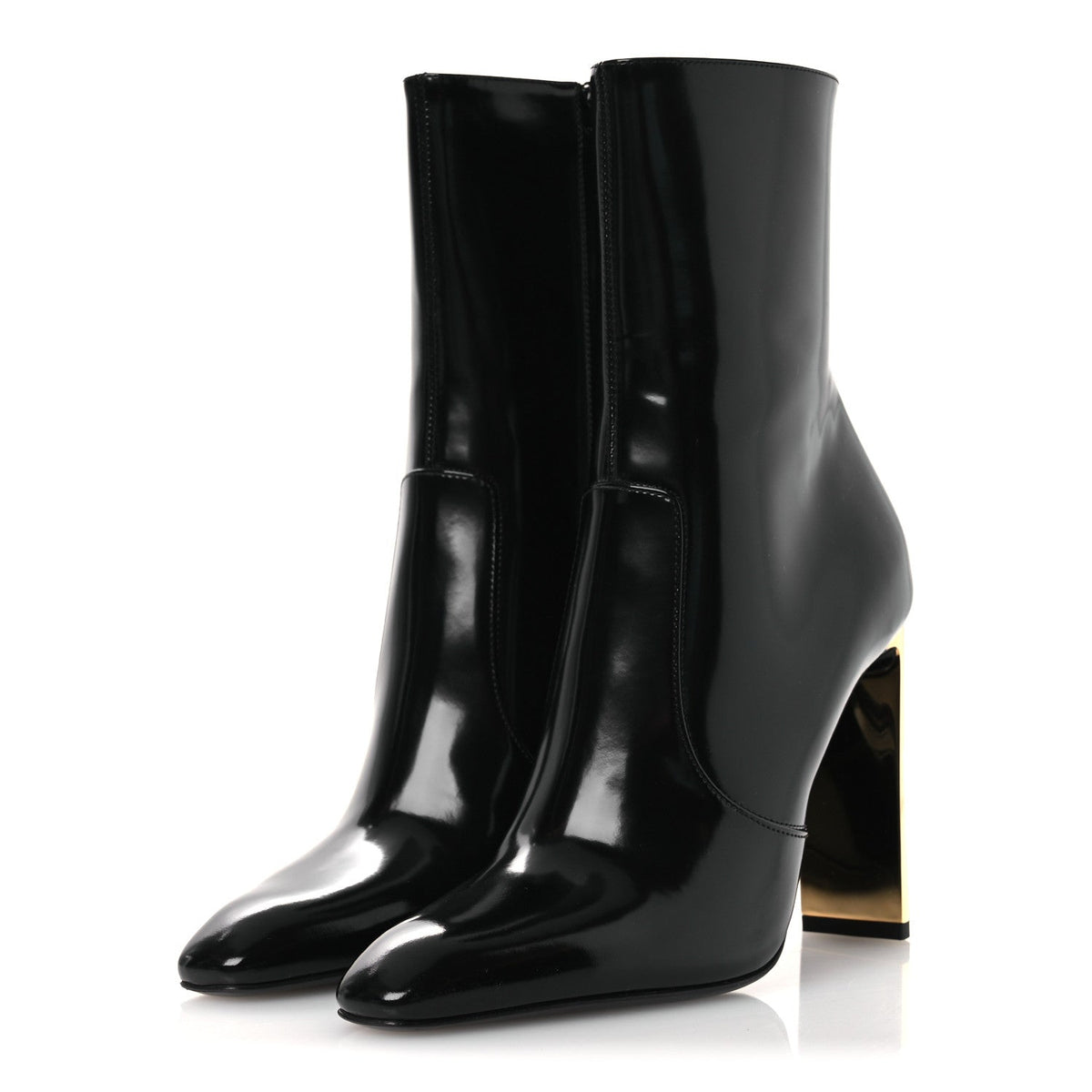 Vitello Marilyn Auteuil 105 Ankle Zip Boots 37.5 Black