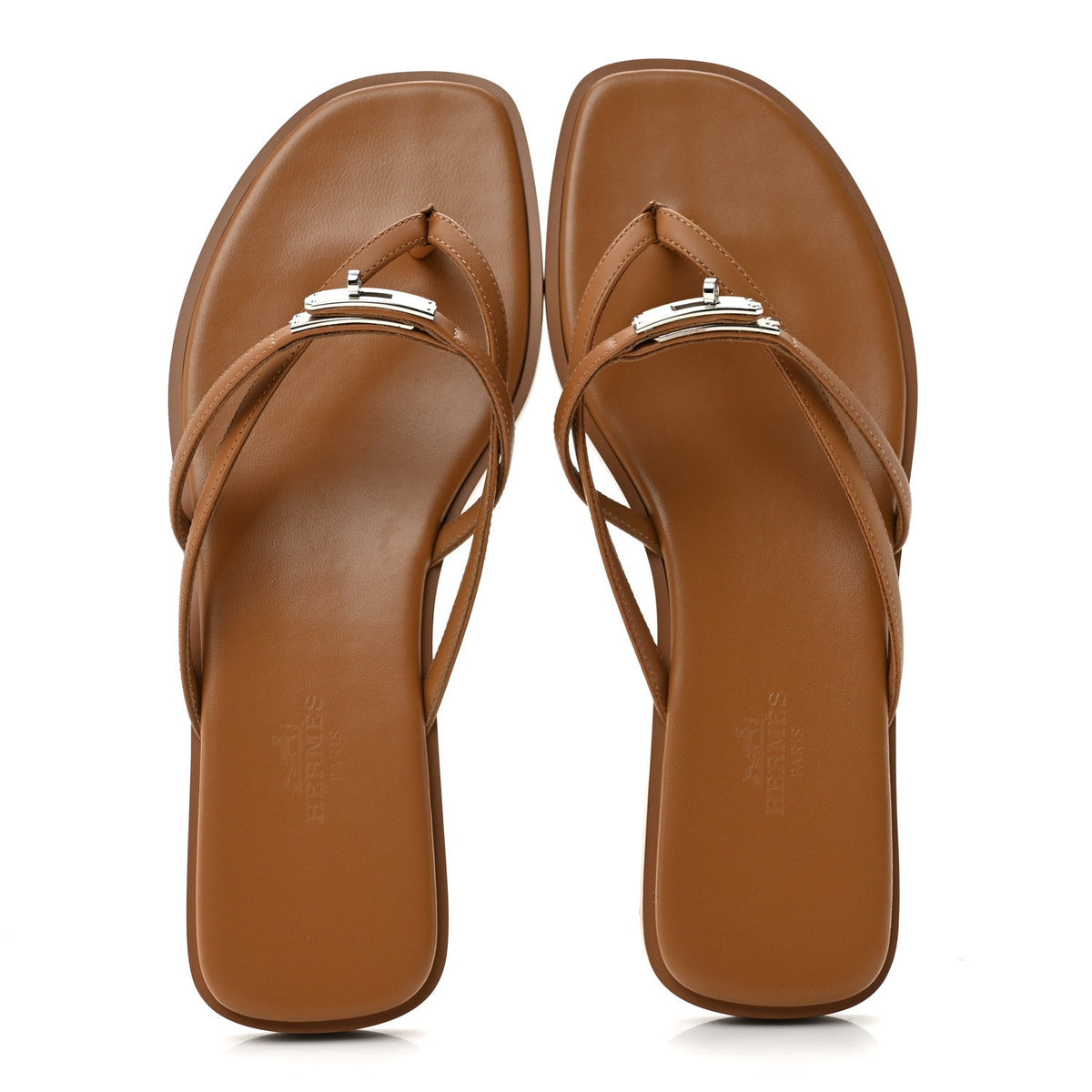 Calfskin Miss Sandals 37 Naturel